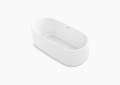 Kohler K-8336-0 65 inch x 31 inch Ceric Freestanding Bath Tub with Center Drain - White