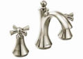 Moen® T4524NL Wynford™ Widespread Bathroom Faucet Trim, 1.2 gpm Flow Rate, 4-3/8 in H Spout, 8 to 16 in Center, Polished Nickel, 2 Handles, Pop-Up Drain, Import