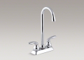 Kohler 15275-4-CP Entertainment Sink Faucet, Lever Handles