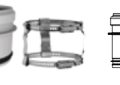 Duravent 4PPS-ADL 4 inch Polypropylene Appliance Adapter for PVC Coupler with Connector Clamp