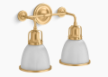 Kohler K-32282-SC02-2GL Hauksbee(R) Two-Light Bell Sconce - Brushed Moderne Brass