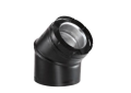 DuraVent® 58DVA-E45 DirectVent Pro Double Wall Elbow, 5 x 6-5/8 in, 45 deg, Galvanized, Aluminum, 24 ga Inner Pipe/28 ga Outer Pipe