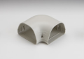 Rectorseal 84131 Fortress LK-122-I 4-1/2 inch PVC Lineset Cover Flat 90 Degree Elbow - Ivory