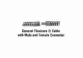 General Pipe Cleaners Flexicore® 100EM4 Replacement Cable With Male and Female Connector, 5/8 in Dia, For Use With Floor Model Machine, Steel