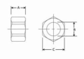 3/8 OD Inch Lead Free Brass Compression Nut