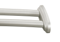 Moen® DN2141BN Adjustable Curved Shower Rod With Flange, 1 in Dia x 5 ft L Rod/Track, 430 Stainless Steel, Brushed Nickel, Import