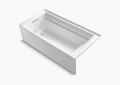Kohler K-1125-LA-0 Archer 72 inch x 36 inch Alcove Bath Tub with Integral Apron and Left Hand Drain - White