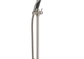 DELTA® 57014-SS Lahara® Premium Hand Shower, 3 Shower Head, 2.5 gpm Flow Rate, 70 in L Hose, 1/2-14 Male NPSM Connection, Stainless Steel, Import