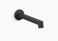 Kohler K-T23889-BL Components(R) Wall-Mount Bathroom Sink Faucet Spout with Row Design, 1.2 GPM - Matte Black
