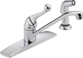 Delta 400LF-WF Single Handle Kitchen Faucet With Spray - Chrome