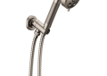 Brizo® 88835-NK Litze™ Wall Mount Hand Shower, 3-1/5 in Dia 3 Shower Head, 2 gpm Flow Rate, 60 to 82 in L Hose, 1/2-14 NPSM Connection, Luxe Nickel, Import