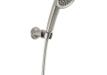 DELTA® 55386-SS-PR Wall Mount Universal Handshower, 4-1/8 in Dia 3 Shower Head, 1.75 gpm Flow Rate, 60 to 82 in L Hose, Lumicoat™ Stainless, Import