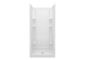 Sterling 72100100-0 36 inch x 34 inch x 75-3/4 inch Ensemble Series Tile Alcove Shower - White