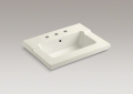 Kohler 2979-8-96 One-Piece Surface and Integrated Lavatory, 8-inch Widespread Faucet Drilling