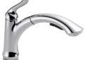 DELTA® 4353-DST Linden™ Kitchen Faucet, Commercial, 1.5 gpm Flow Rate, 120 deg Swivel Spout, Polished Chrome, 1 Handles, 1/3 Faucet Holes, Domestic