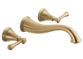 DELTA® T3597LF-CZWL Lavatory Faucet Trim, Cassidy™, 1.2 gpm, 8 in Center, Brilliance® Champagne Bronze, 2 Handles, Function: Traditional, Commercial