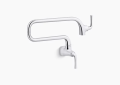 Kohler K-22066-CP Graze(R) Wall-Mount Pot Filler Faucet - Polished Chrome