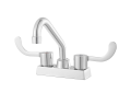 FIAT® A1000 Centerset Faucet, Commercial, 2 gpm Flow Rate, 4 in Center, 360 deg Swing/Aerated Spout, Polished Chrome
