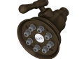 ROHL WI0123TCB 4" Mantova Adjustable Showerhead - Tuscan Brass