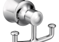 Moen® YB2103CH Robe Hook, Dartmoor™, 2 Hooks, 3 in OAW x 2.41 in OAD x 1.63 in OAH, Import