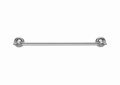 Brizo® 691885-PC Charlotte® Towel Bar, 18 in L Bar, 3-5/8 in OAD x 2-3/8 in OAH, Brass, Polished Chrome, Import