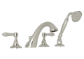 ROHL A1464LMPN Viaggio 4-Hole Deck Mount Tub Filler - Polished Nickel