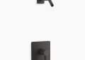 Kohler K-TLS23503-4-BL Parallel(R) Rite-Temp(R) Shower Trim Kit, without Showerhead - Matte Black