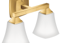 Moen® YB5162BG 2-Globe Bath Light, Voss™, Brushed Gold, 2 Lamps