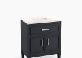 Kohler K-33544-ASB-1WX Southerk(R) 30" Bathroom Vanity Cabinet with Sink and Quartz Top - Slate Grey