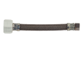 Brasscraft B1-6DL F 3/8 inch x 7/8 inch x 6 inch Speedi Plumb PLUS Braided Flexible Toilet Connector - Compression Inlet