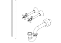 Newport Brass® 4772/15 Model 4772 Wall Mount Lavatory Supply Kit, Solid Brass