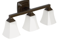 Moen® YB5163ORB Reversible 3-Globe Bath Light, Voss™, 110 VAC, Oil Rubbed Bronze, Import