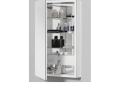 Robern® PLM2430GB Flat Top Medicine Cabinet, PL Series, 23-1/4 in OAW x 30 in OAH, Aluminum, Classic Gray