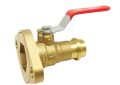 Red and White 2420F-3/4 EzPress Brass 3/4 inch Press Circulator Full Port Ball Valve Rotating Flange with Nuts and Bolts