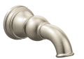Moen® S12105BN Non-Diverter Tub Spout, Weymouth™, 6-3/4 in L, 1/2 in Slip-Fit Connection, Metal, Brushed Nickel, Import