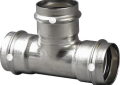 Viega 85587 ProPress 3/4 inch Press Type 304 Stainless Steel Tee with FKM Sealing Elements