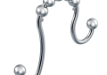 Moen® SR2201CH Shower Curtain Ring, 2.84 in L x 3.37 in W, Steel, Polished Chrome, Import