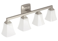 Moen® YB5164BN Reversible 4-Globe Bath Light, Voss™, 110 VAC, Brushed Nickel, Import