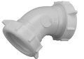 Oatey P9665 Dearborn 1-1/2 inch PVC Slip Joint 45 Degree Elbow
