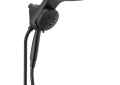 DELTA® 58680-BL25 HydroRain® 2-in-1 Shower Head and Hand Shower Combo, 7-7/8 and 4-1/8 in Dia Shower Head, 2.5 gpm Flow Rate, 82 in L Hose, Matte Black, Import