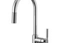 Brizo® 63043LF-PC Litze™ Pull-Down Kitchen Faucet, 1.8 gpm Flow Rate, Polished Chrome, 1 Handles, 1 Faucet Holes, Function: Traditional, Domestic