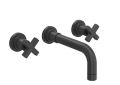ROHL A2207XMMBTO-2 Lombardia Wall Mount Widespread Bathroom Faucet - Matte Black