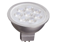 SATCO® S11335 Forward/Reverse Phase Dimmable LED Lamp, 6.5 W, 35 W Incandescent Equivalent, GU5.3 Bi-Pin LED Lamp, MR16 Shape, 450 Lumens