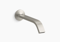 Kohler K-T23888-BN Components(R) Wall-Mount Bathroom Sink Faucet Spout with Ribbon Design, 1.2 GPM - Vibrant Brushed Nickel