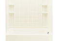 Sterling 71120120-96 60 inch x 32 inch x 74 inch Ensemble Series Tile Tub and Shower with Right-Hand Drain - Biscuit