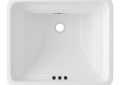 Perrin & Rowe U.2830WH P&R Cross Collection Undermount Lavatory Sink, Rectangular Shape, Deck Mounting, White, Import