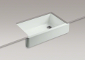 Kohler 6489-FF Self-Trimming(R) Apron Front Single Basin Sink, Tall Apron