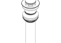 Newport Brass® 3301/10 Push Pop-Up Style Lavatory Drain, 1-1/4 in, Solid Brass Drain