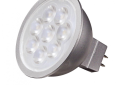 SATCO® S9616 Dimmable Replacement LED Lamp, 6.5 W, 35 W Incandescent Equivalent, GU5.3 LED Lamp, MR16 Shape, 450 Lumens