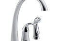 Delta 4380-DST Pilar Single Handle Kitchen Faucet with Side Spray - Chrome